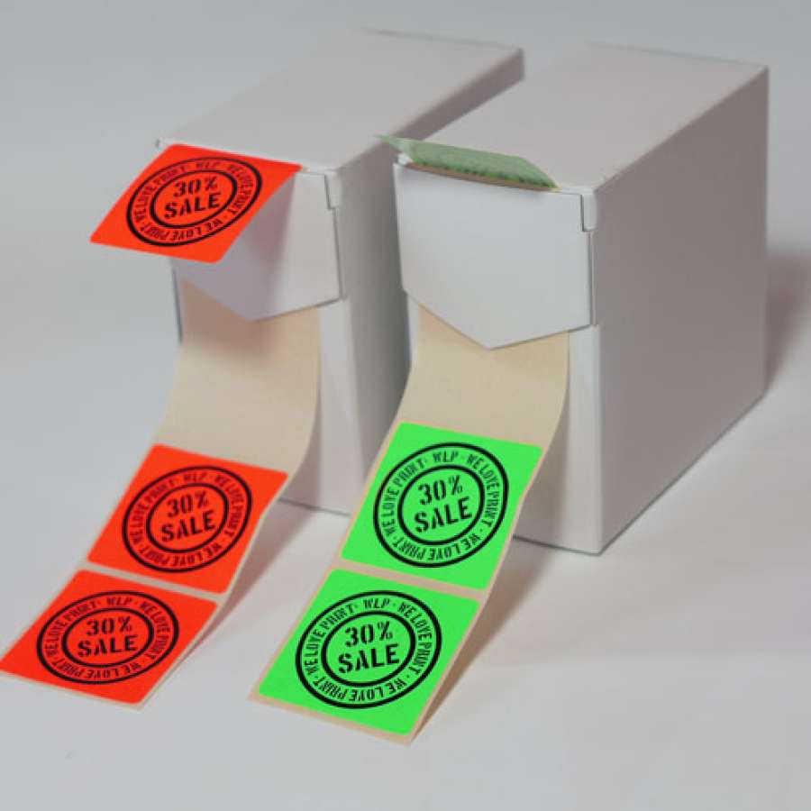 Neon Labels on Roll - Compare and print with Pagerr