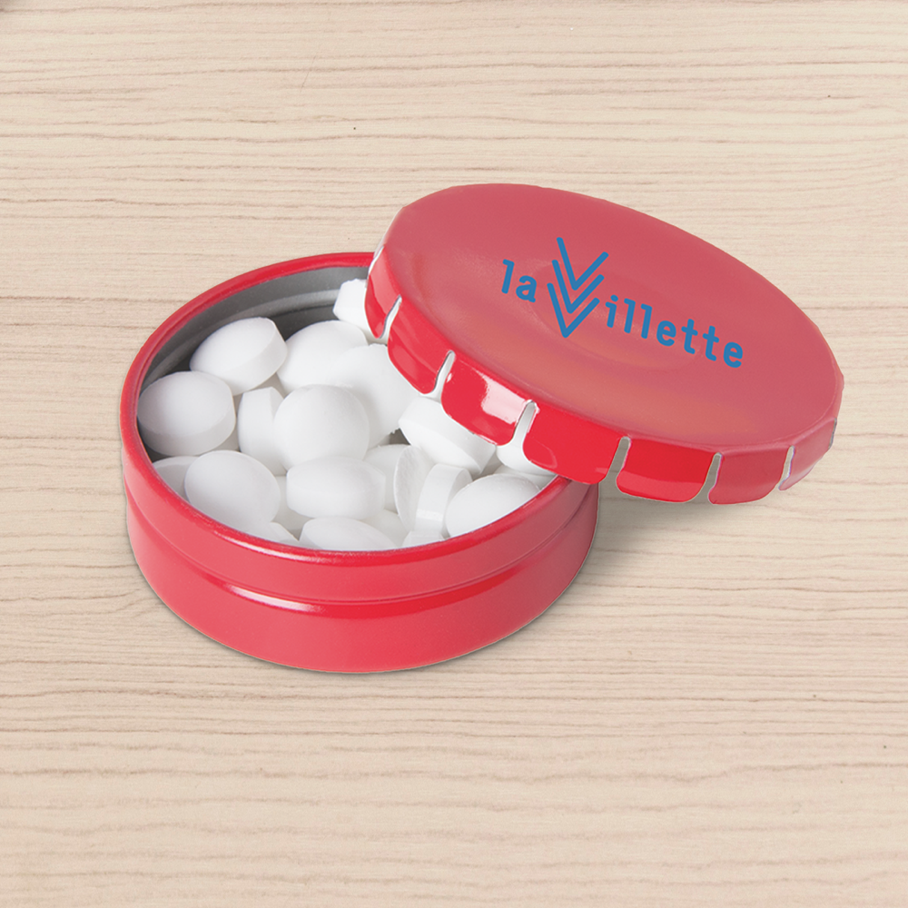 Mints tin click clack - Branded sweets from Pagerr