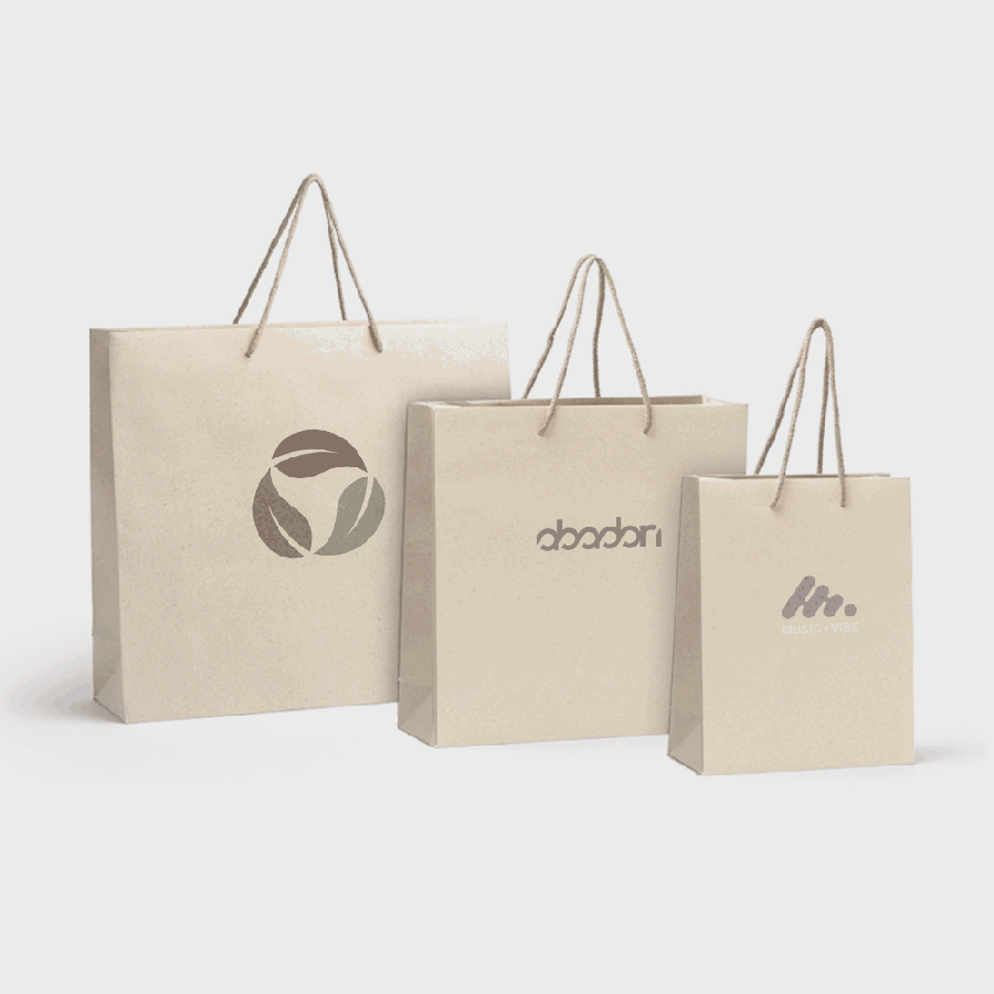 Grass Paper Bags - Custom bags with Pagerr
