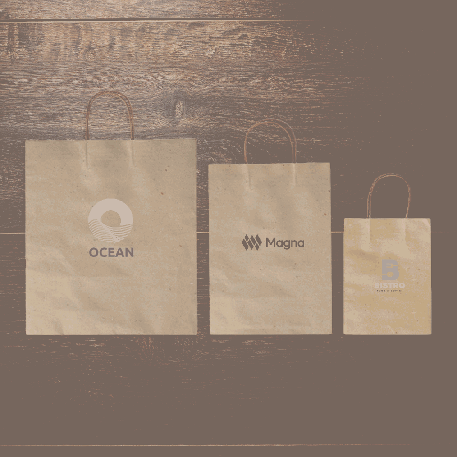 Grass Paper Bags - Custom bags with Pagerr