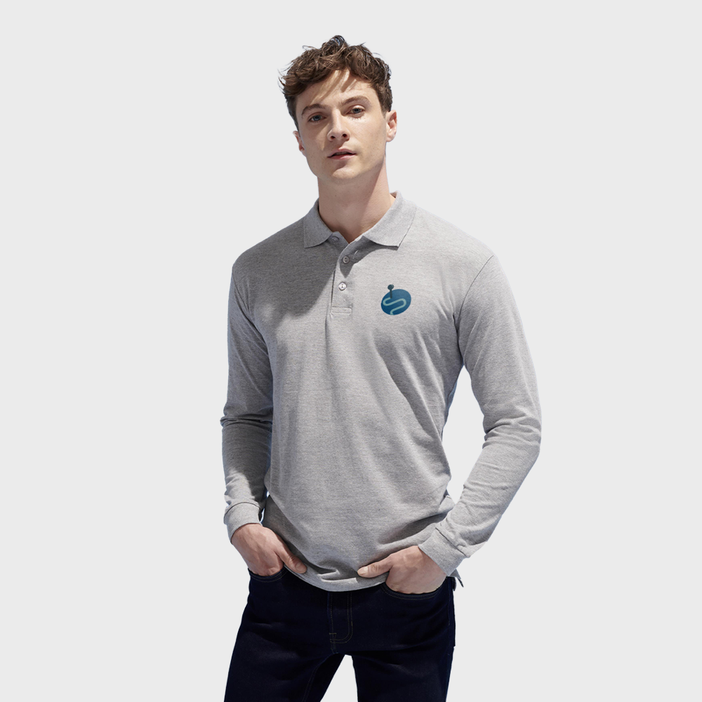 Basic Long Sleeve Polo Shirt - Logo gifts from Pagerr