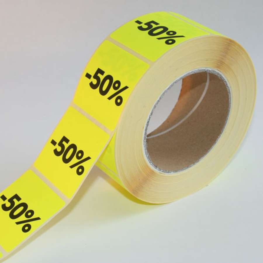 Neon Labels on Roll - Compare and print with Pagerr