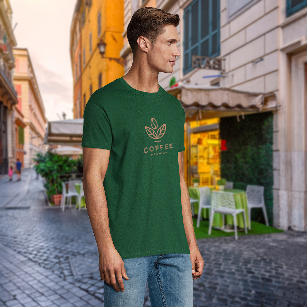 Basic Round Neck T-shirt - Logo apparel from Pagerr