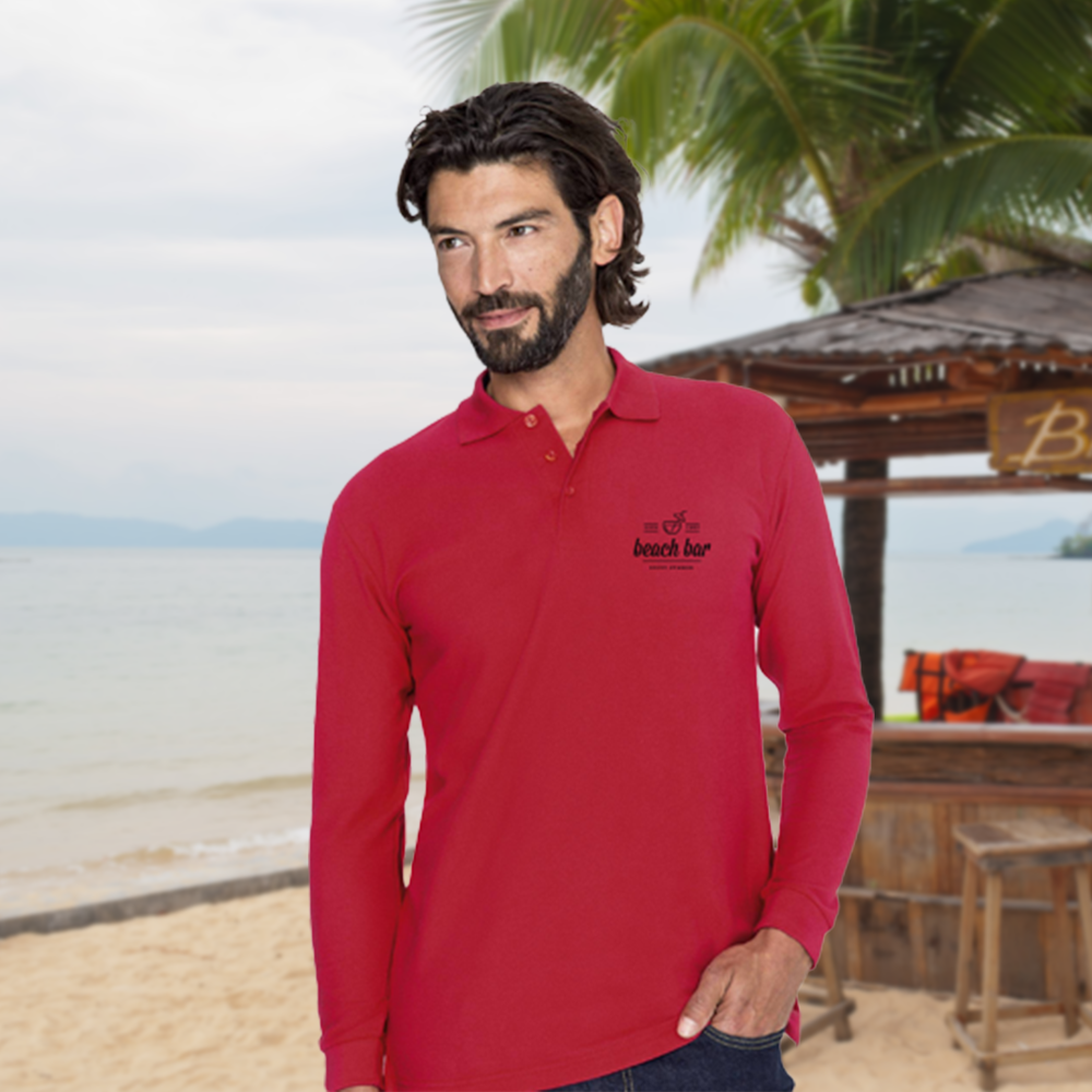 Basic Long Sleeve Polo Shirt - Logo gifts from Pagerr