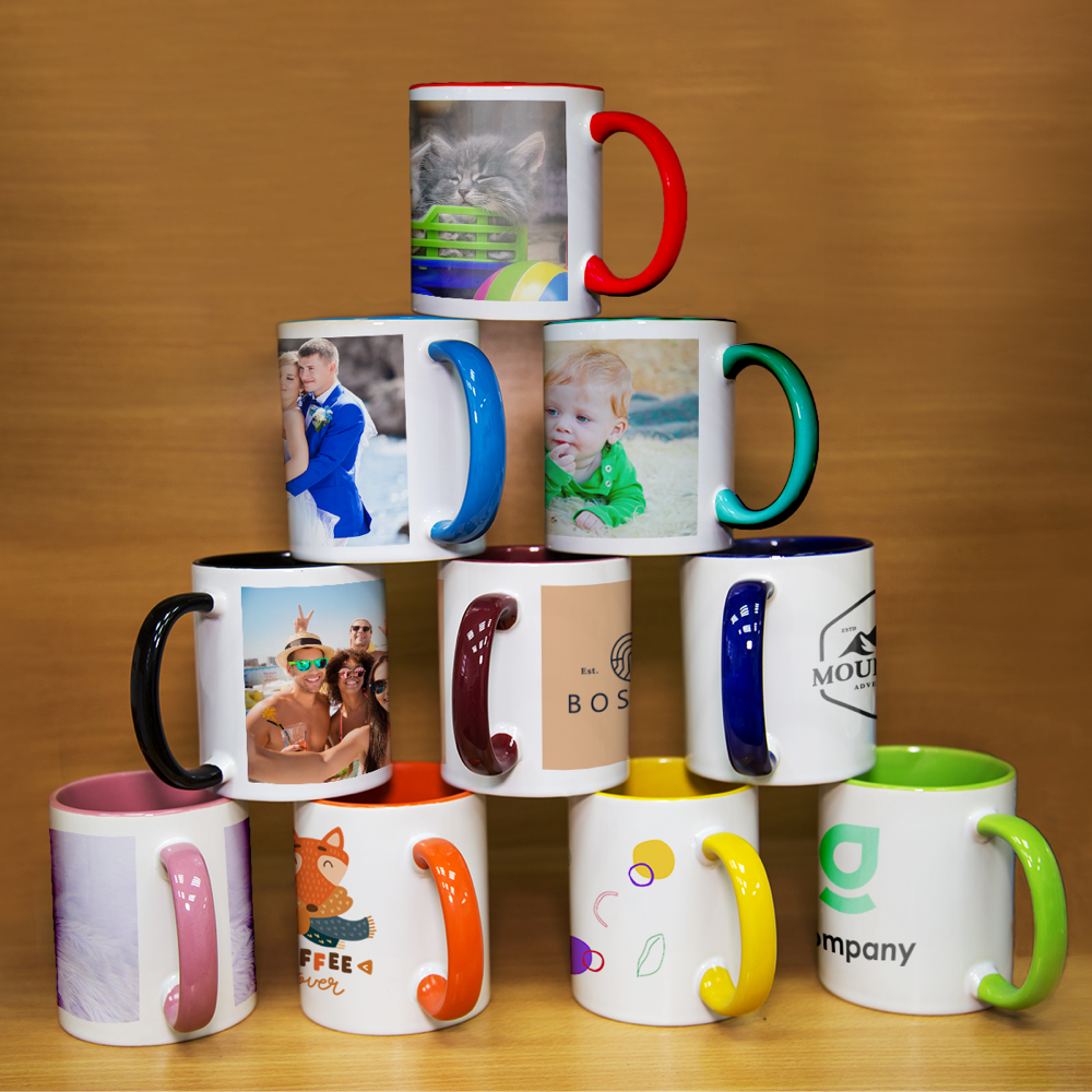 Coloured Handle Mug - Your design with Pagerr